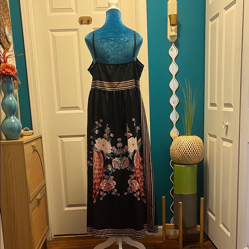 Black Floral Maxi Dress - Picture 3 of 4